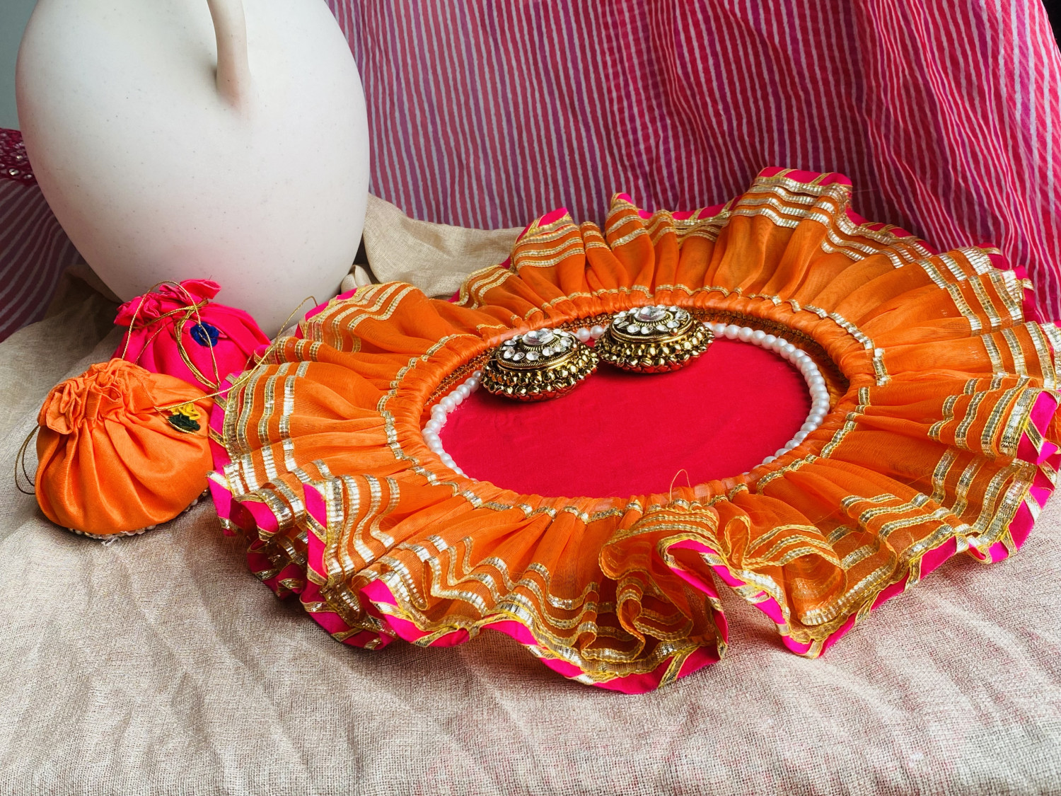 Orange rakhi thaal
