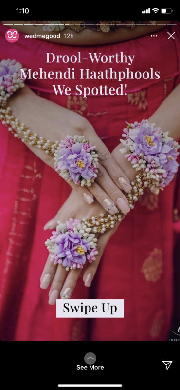 Lavender Mehndi Flowers